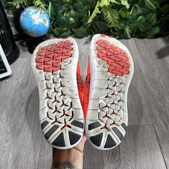 Nike Free RN Motion Shoes Mens Size 9 Orange Flyknit Running Sneaker 880845-600 - Picture 7 of 9